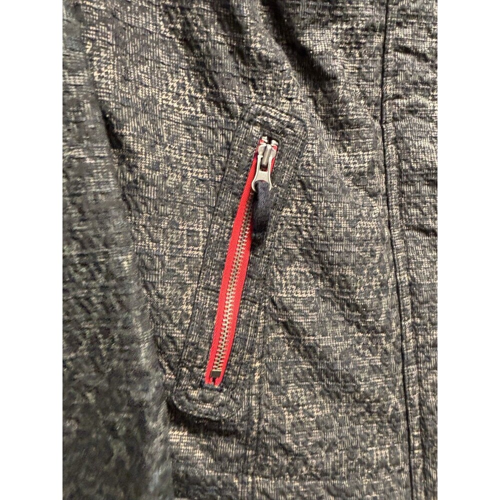 Free People We the Free Black Textured Red Pop of Color Moto Jacket Size 10 - Picture 8 of 12